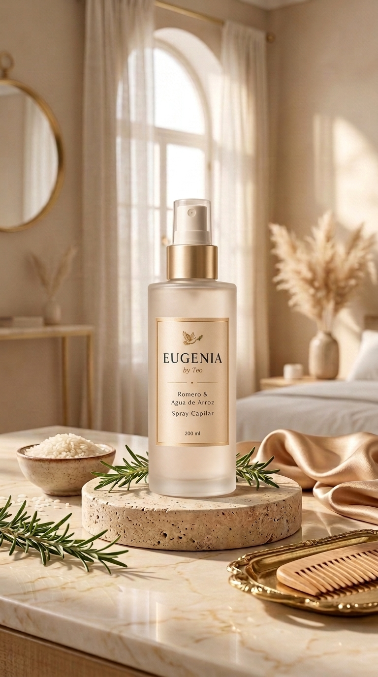 EUGENIA by Teo · Spray capilar de romero y agua de arroz 200 ml